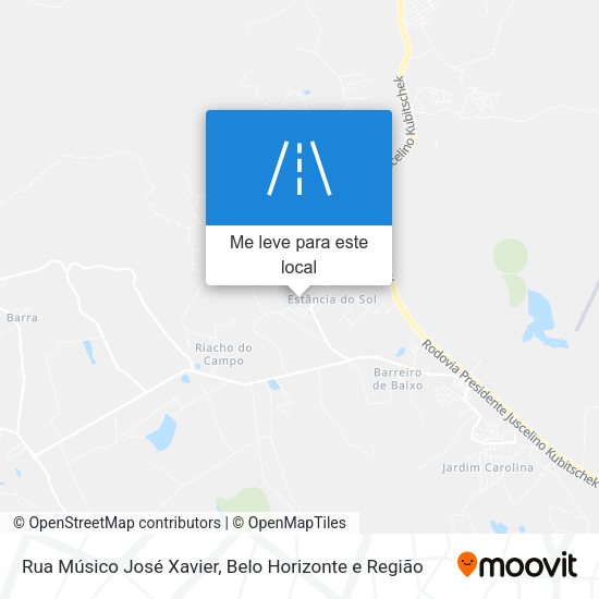 Rua Músico José Xavier mapa