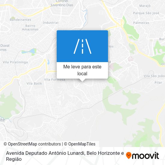 Avenida Deputado Antônio Lunardi mapa