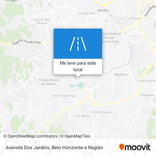 Avenida Dos Jardins mapa