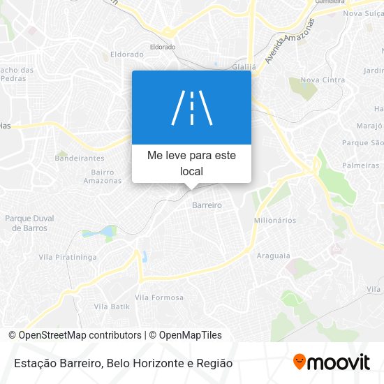 Estação Barreiro mapa