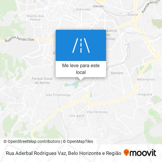 Rua Aderbal Rodrigues Vaz mapa