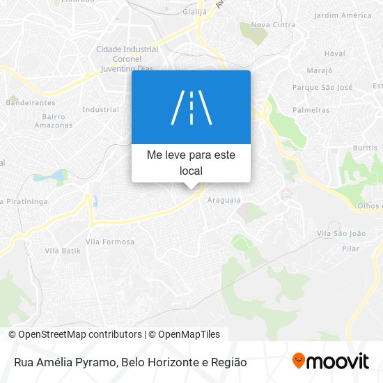 Rua Amélia Pyramo mapa