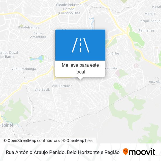 Rua Antônio Araujo Penido mapa