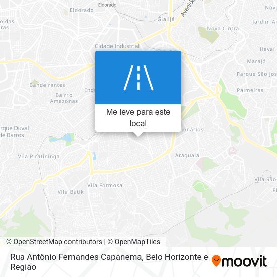 Rua Antônio Fernandes Capanema mapa
