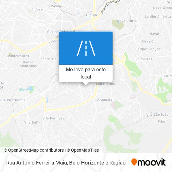 Rua Antônio Ferreira Maia mapa