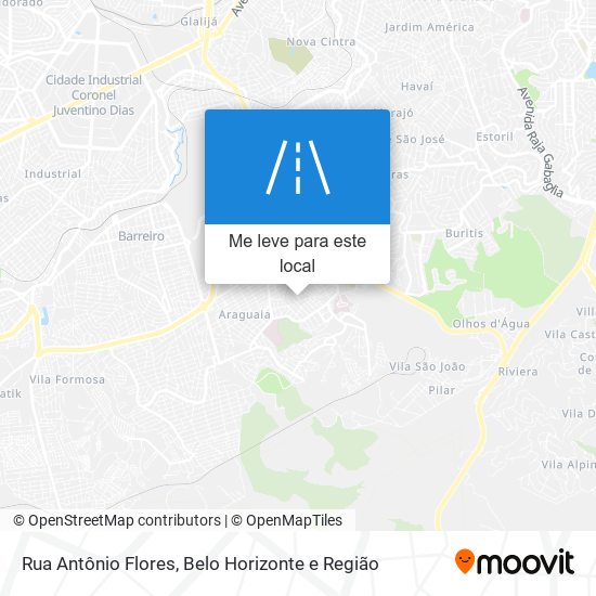 Rua Antônio Flores mapa