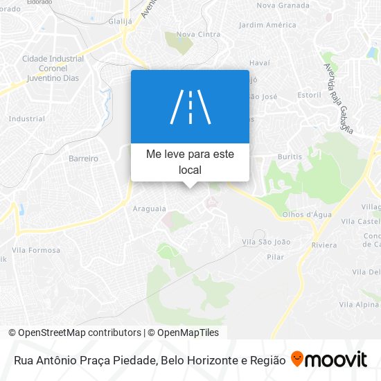 Rua Antônio Praça Piedade mapa