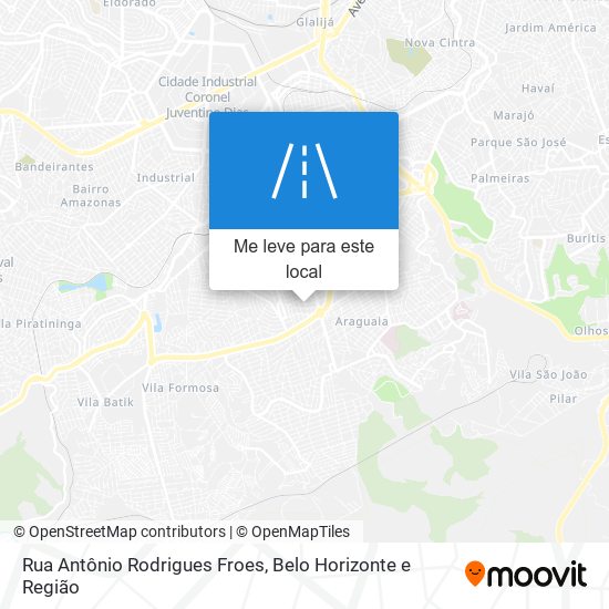 Rua Antônio Rodrigues Froes mapa