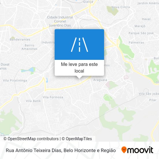 Rua Antônio Teixeira Dias mapa