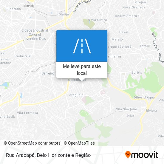 Rua Aracapá mapa