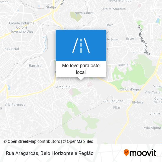 Rua Aragarcas mapa