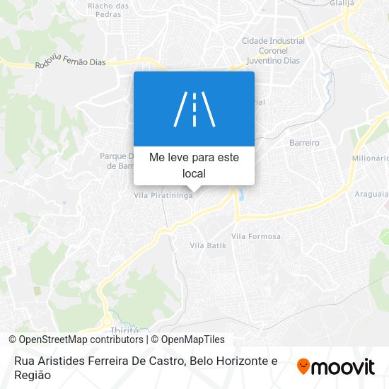 Rua Aristides Ferreira De Castro mapa