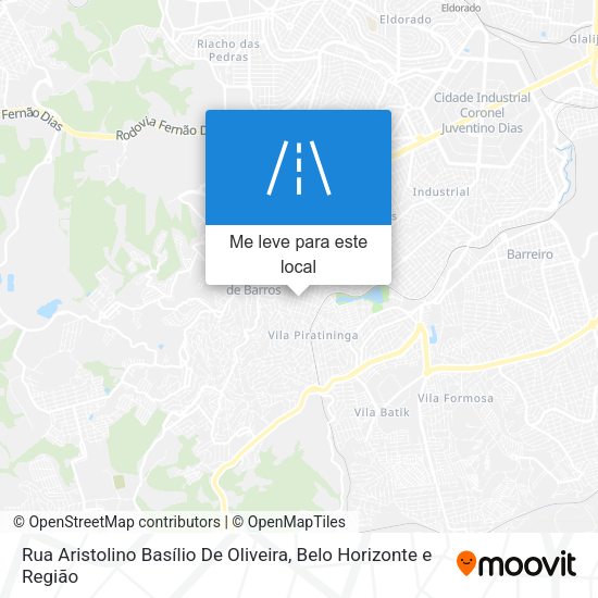 Rua Aristolino Basílio De Oliveira mapa