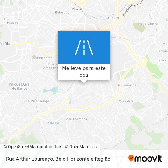 Rua Arthur Lourenço mapa