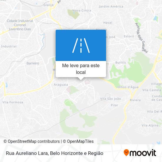 Rua Aureliano Lara mapa