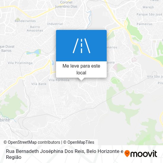 Rua Bernadeth Joséphina Dos Reis mapa