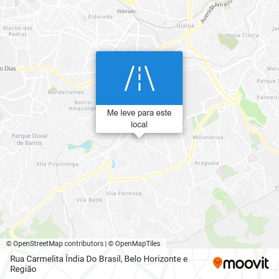 Rua Carmelita Índia Do Brasil mapa