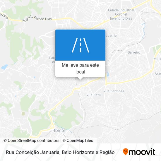 Rua Conceição Januária mapa
