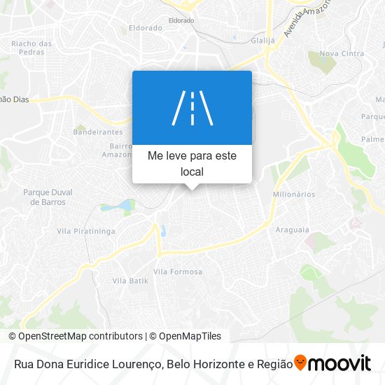 Rua Dona Euridice Lourenço mapa