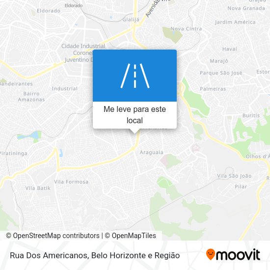 Rua Dos Americanos mapa