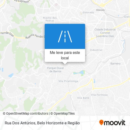 Rua Dos Antúrios mapa