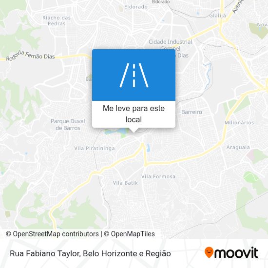 Rua Fabiano Taylor mapa