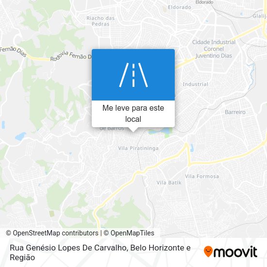 Rua Genésio Lopes De Carvalho mapa