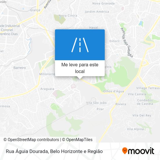 Rua Águia Dourada mapa