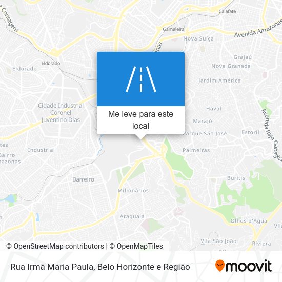 Rua Irmã Maria Paula mapa