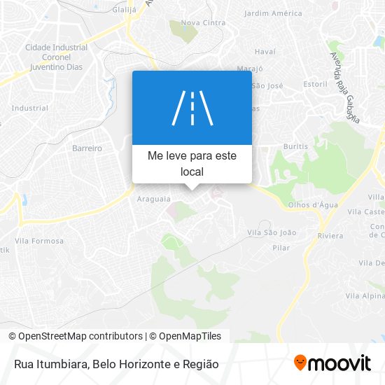 Rua Itumbiara mapa