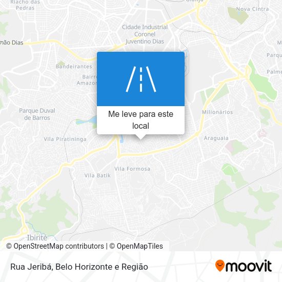 Rua Jeribá mapa