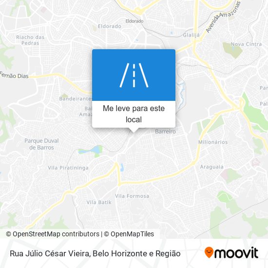 Rua Júlio César Vieira mapa