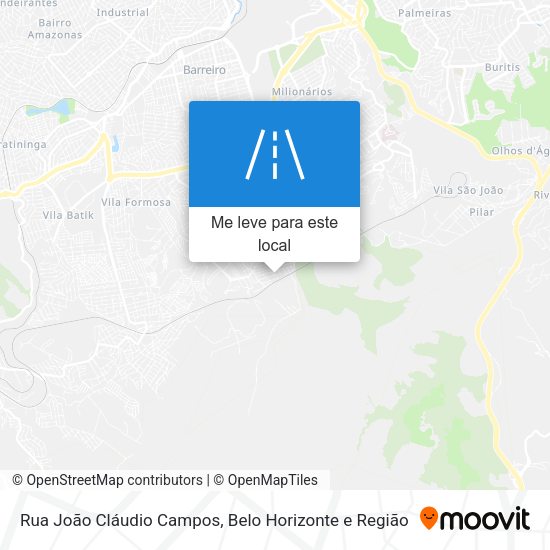 Rua João Cláudio Campos mapa