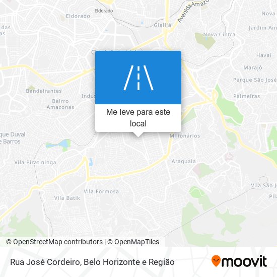 Rua José Cordeiro mapa