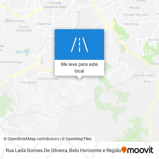 Rua Lada Gomes De Oliveira mapa