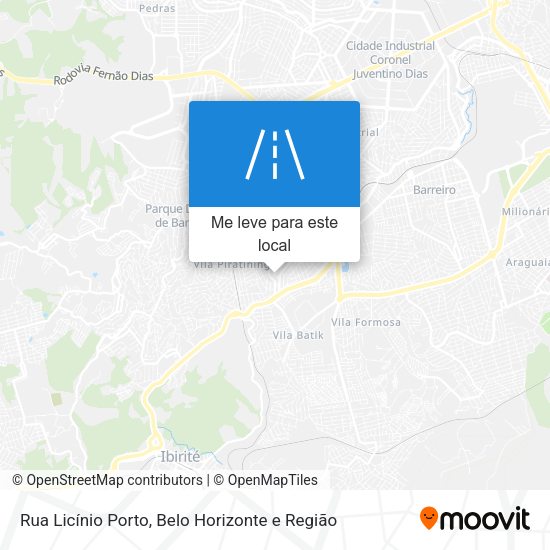 Rua Licínio Porto mapa