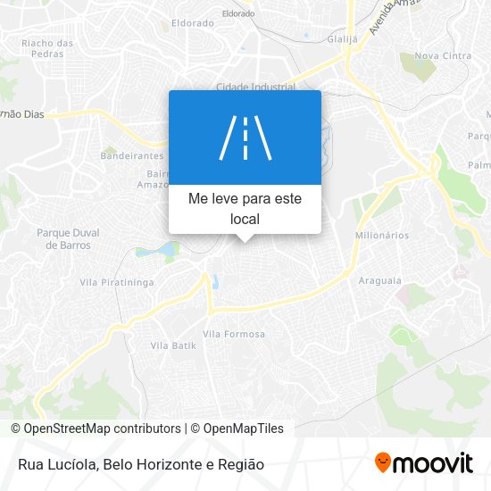 Rua Lucíola mapa