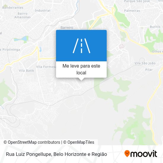 Rua Luiz Pongellupe mapa