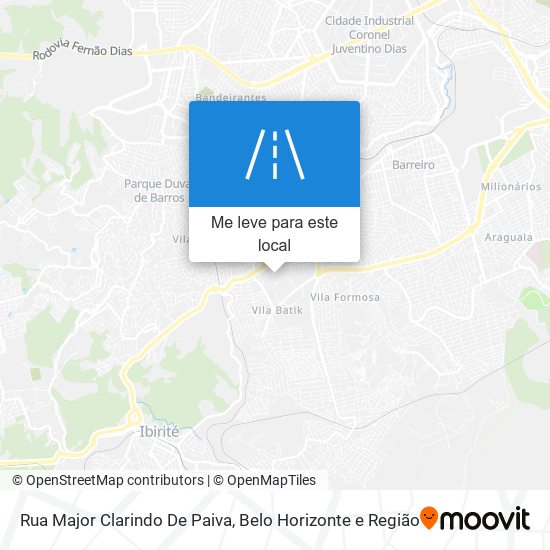 Rua Major Clarindo De Paiva mapa