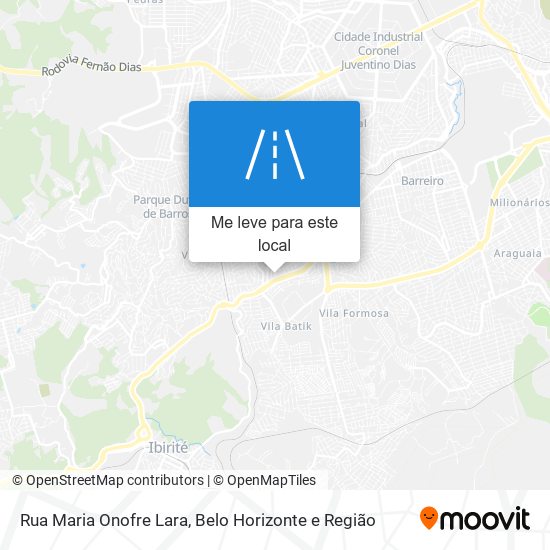 Rua Maria Onofre Lara mapa