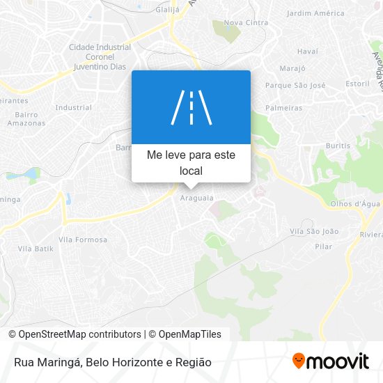Rua Maringá mapa
