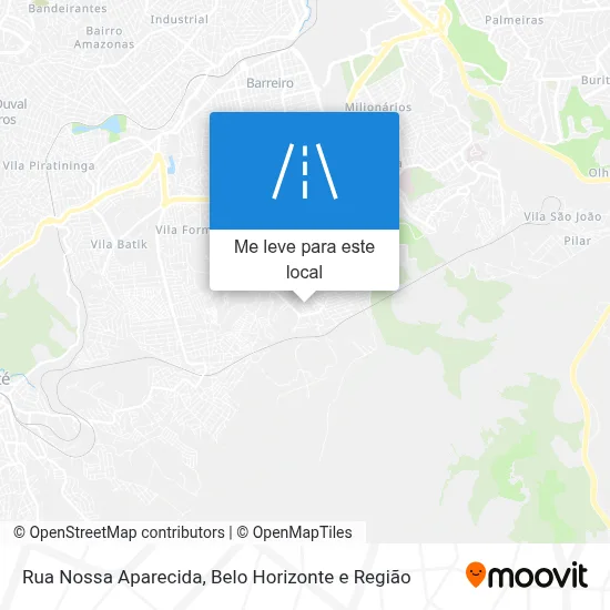 Rua Nossa Aparecida mapa