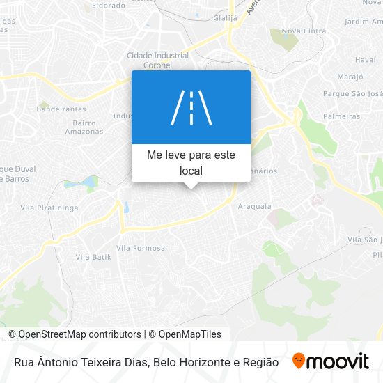 Rua Ântonio Teixeira Dias mapa