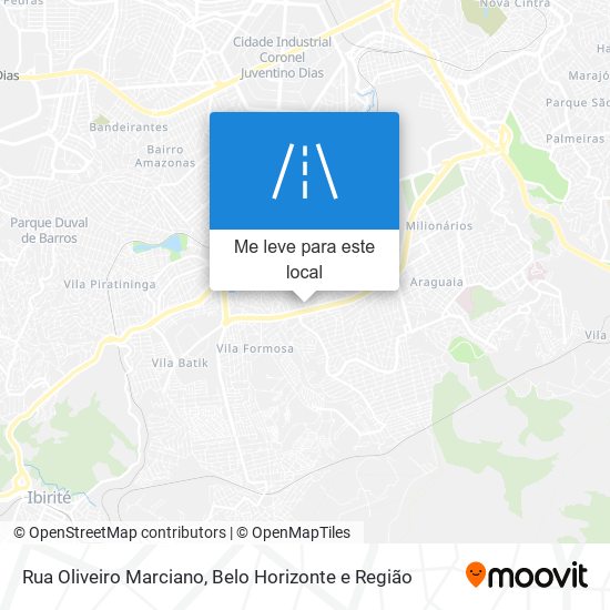 Rua Oliveiro Marciano mapa