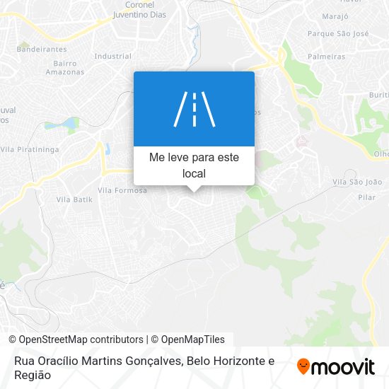 Rua Oracílio Martins Gonçalves mapa