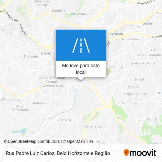 Rua Padre Luiz Carlos mapa