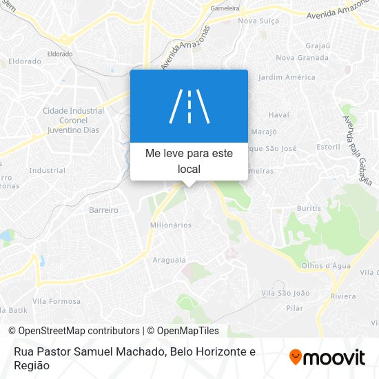 Rua Pastor Samuel Machado mapa