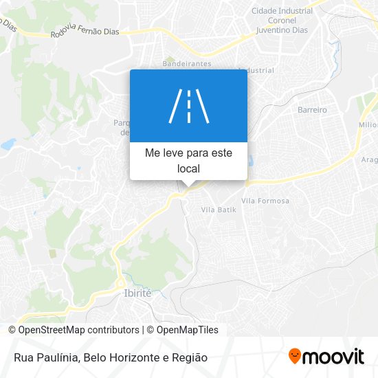 Rua Paulínia mapa