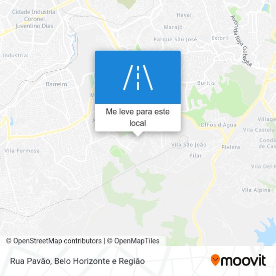 Rua Pavão mapa