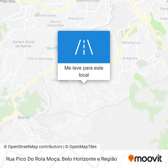 Rua Pico Do Rola Moça mapa